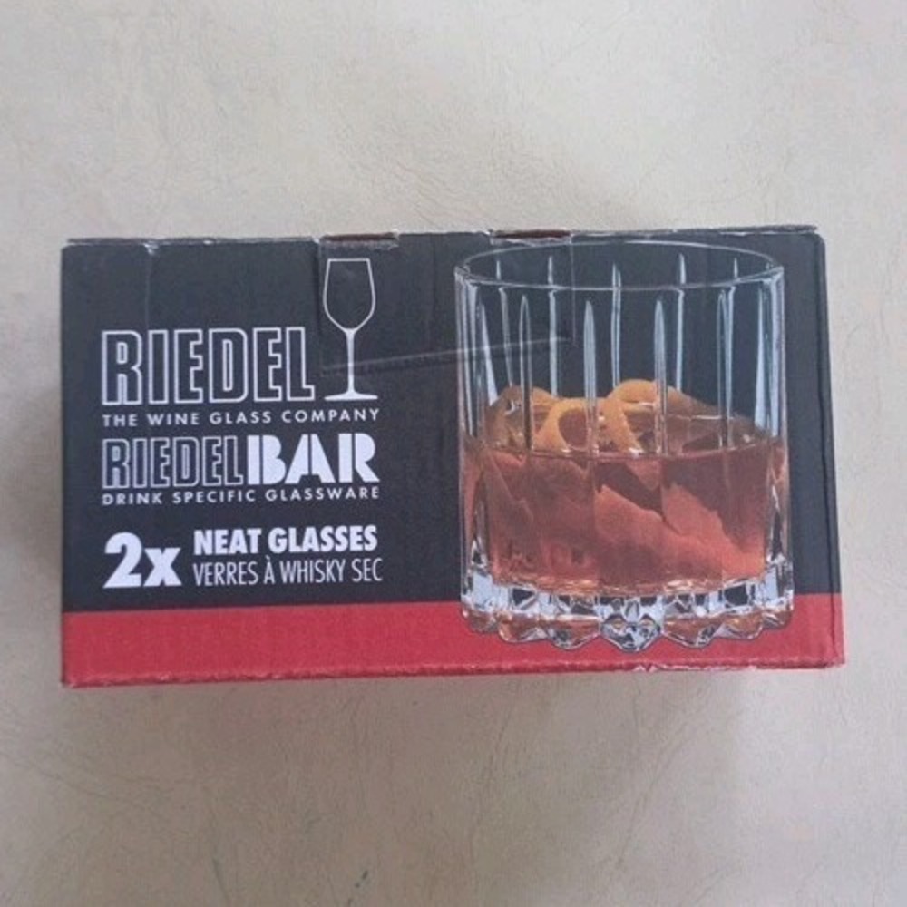 Riedel Bar Drink Specific Neat Glass Set of 2 Crystal Made in Germany 6417/01